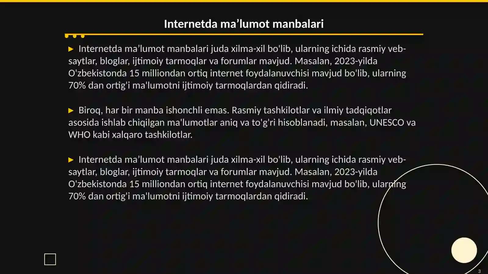 Internetdagi ma’lumotlarni tekshirish 3