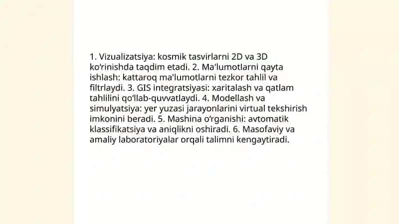 Yerni masofadan zondlashni òrganishda kompyuter texnologiyalaridan foydalanish 3