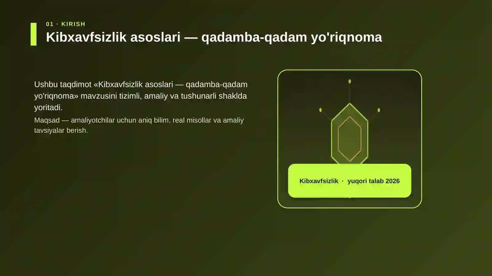 Kibxavfsizlik asoslari — qadamba-qadam yo'riqnoma 3