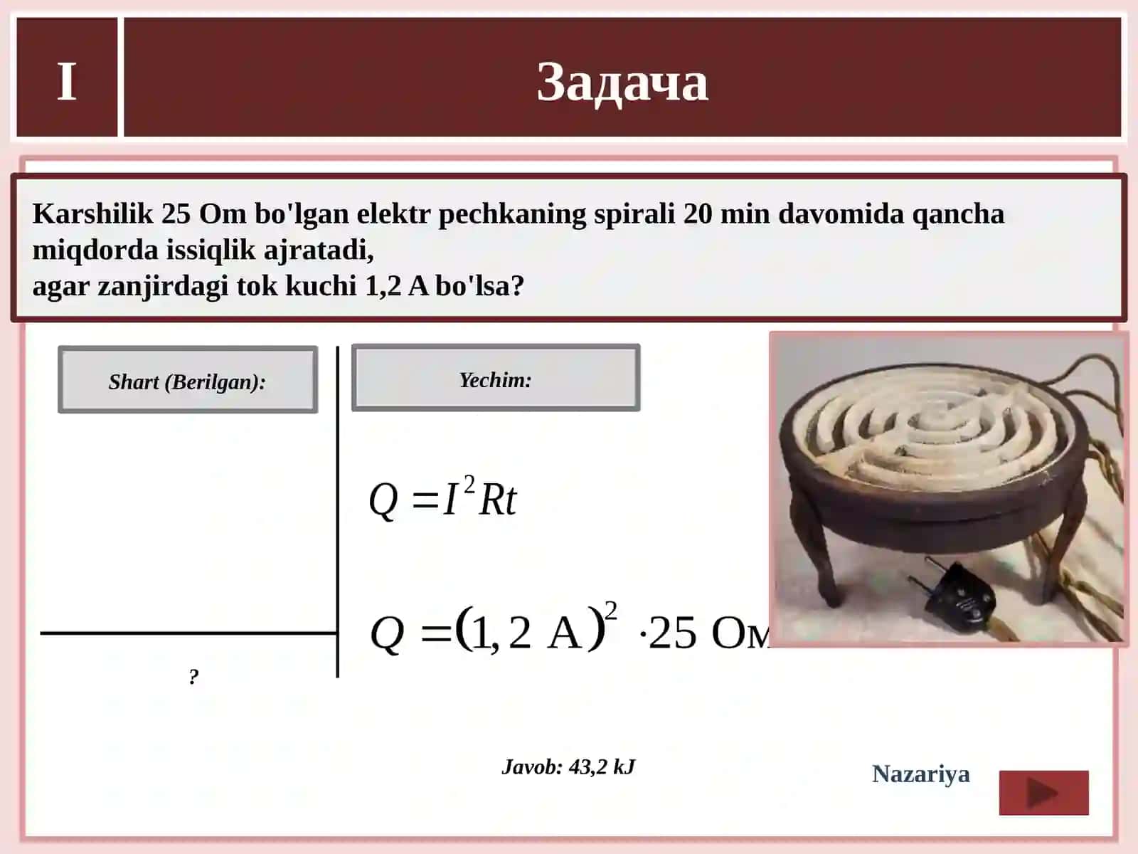 Fizika - Joul-Lens qonuni 3