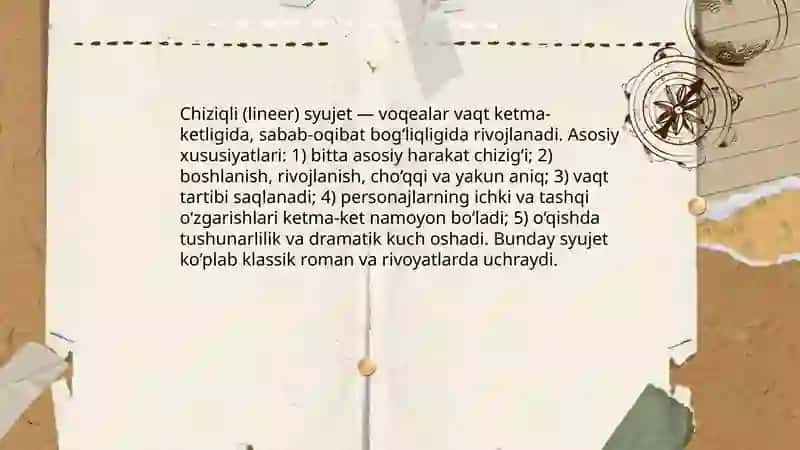 Adabiyoda syujet turlari 3