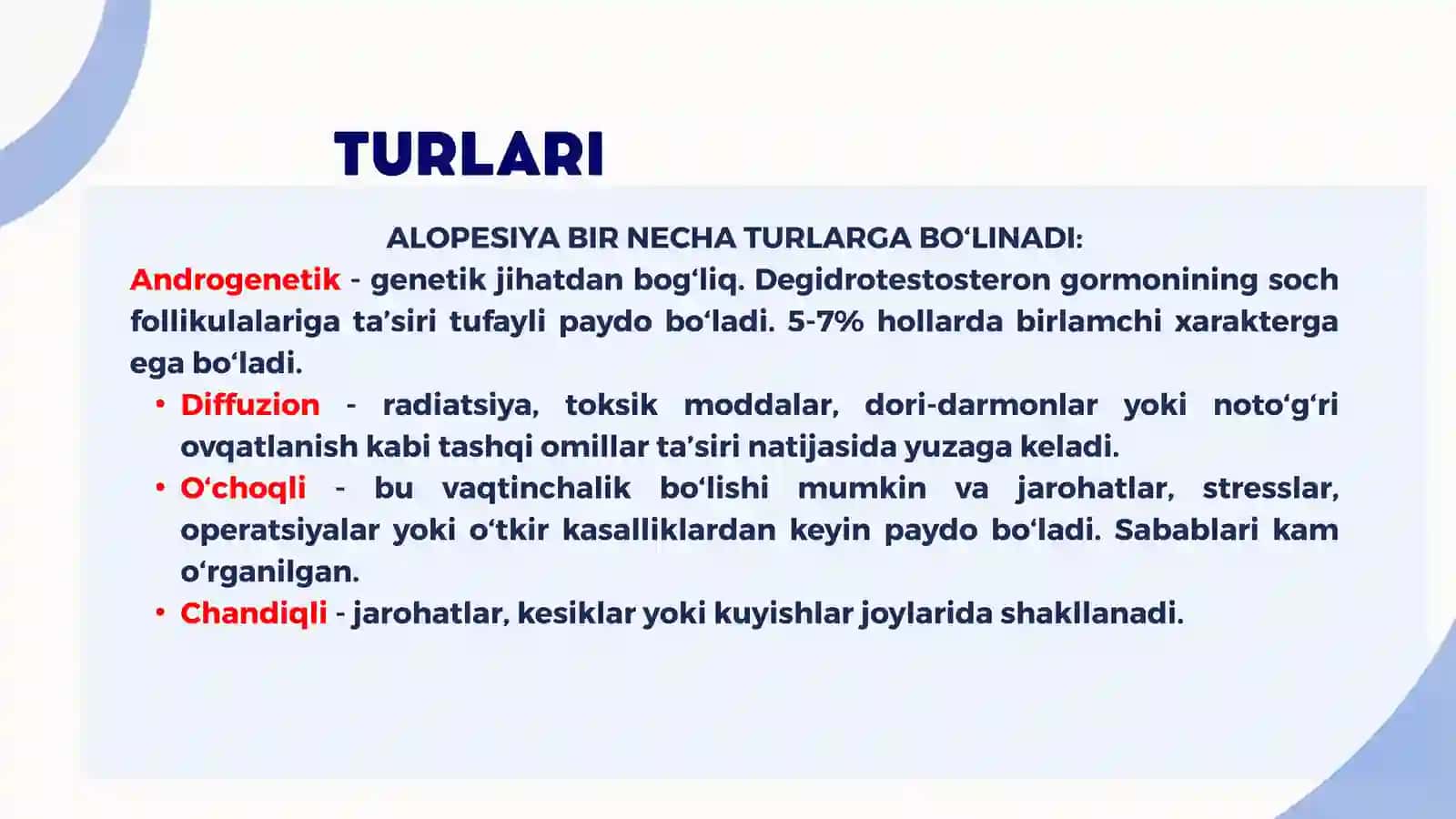 ALOPESIYANING ZAMONAVIY DAVOLASH USULLARI 3