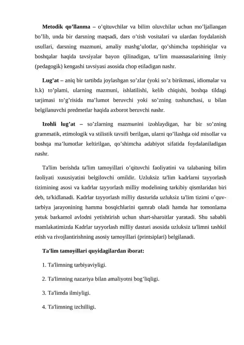 O’zbekiston Respublikasida Xalq ta’lim tizimi va uning turlari 3