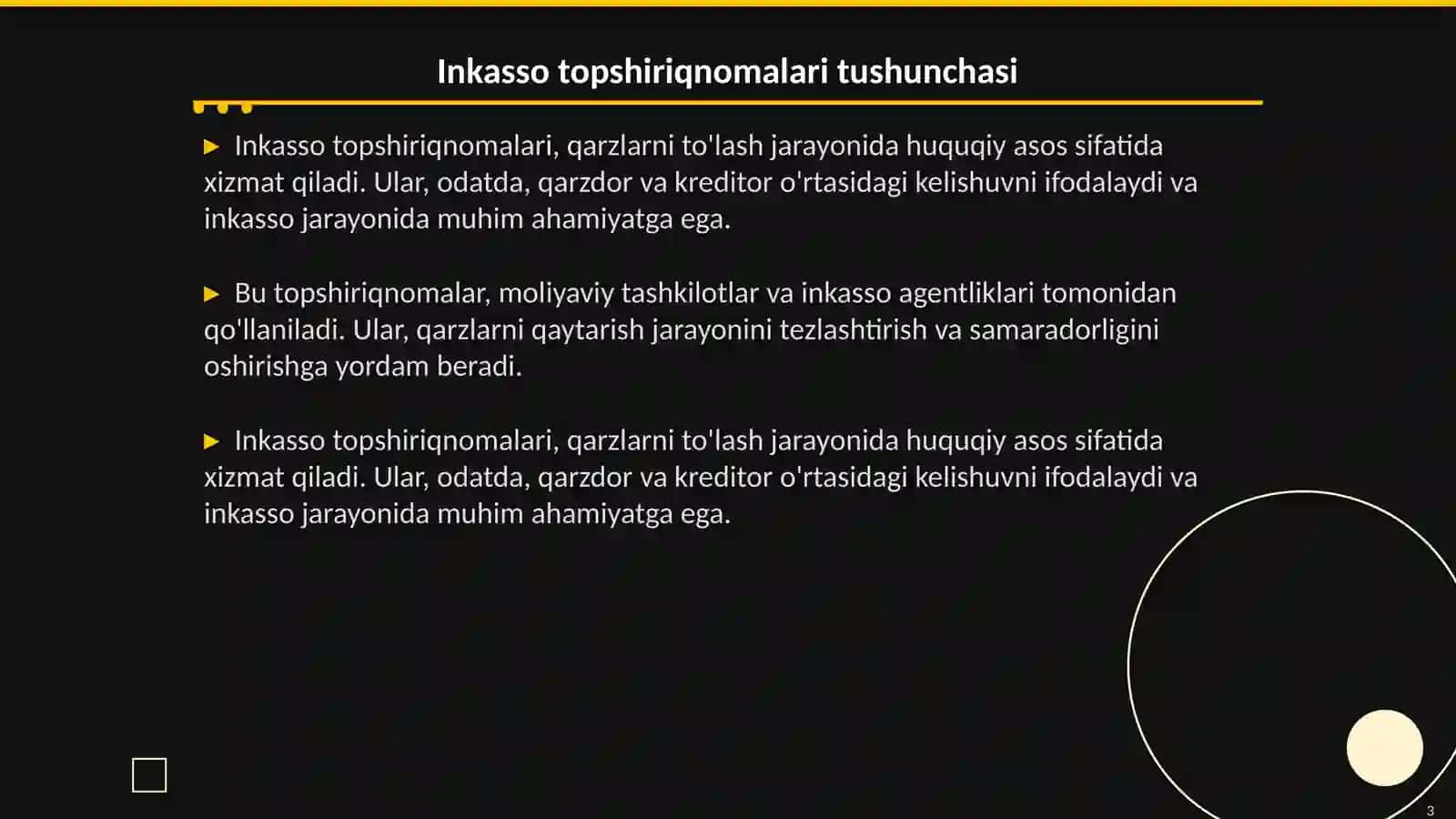 Inkasso topshiriqnomalari bilan hisob-kitoblar hisobi 3