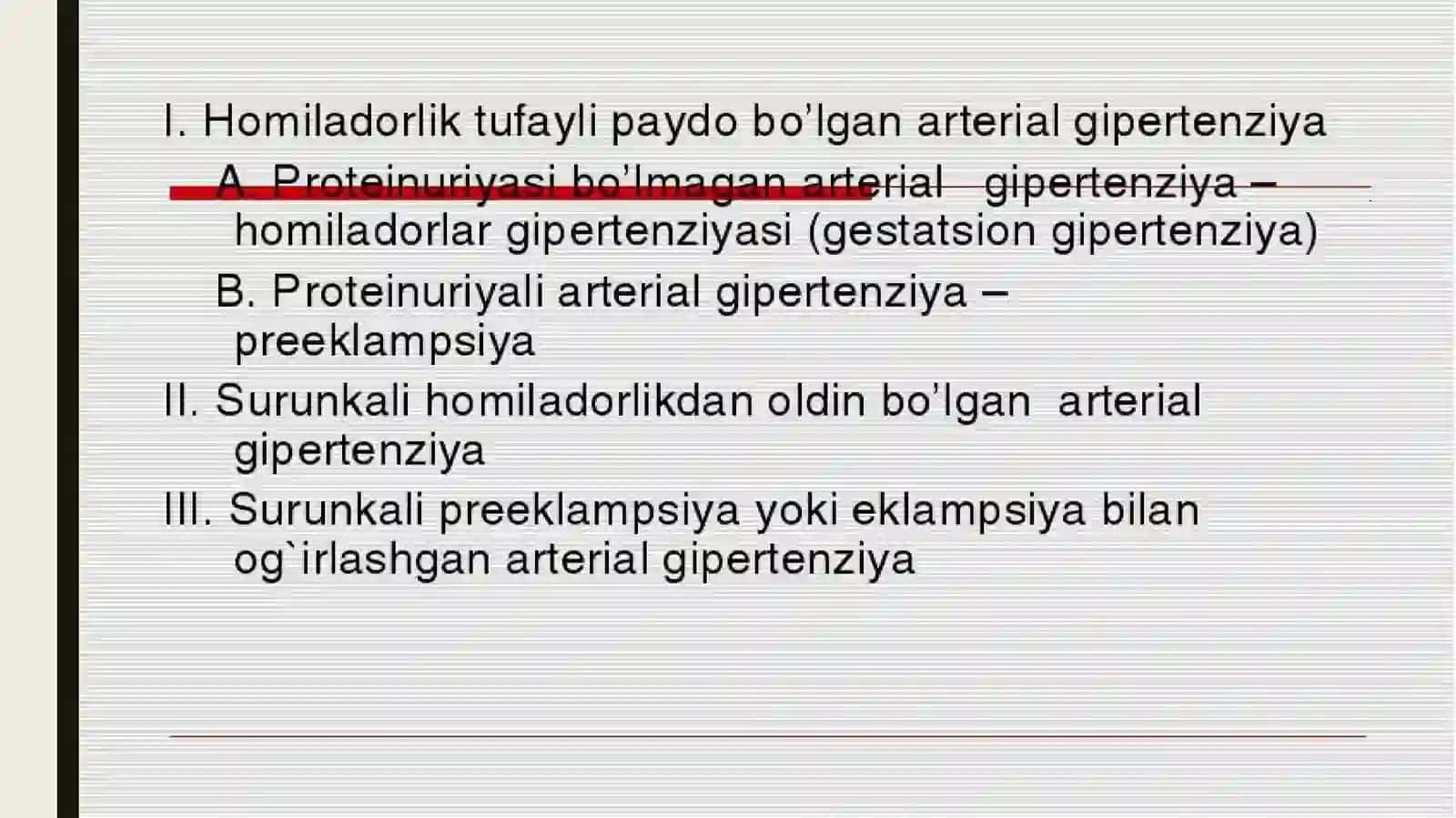 Homiladorlikdagi pertentsiv sindrom, eklampsiya, preklampsiya 3