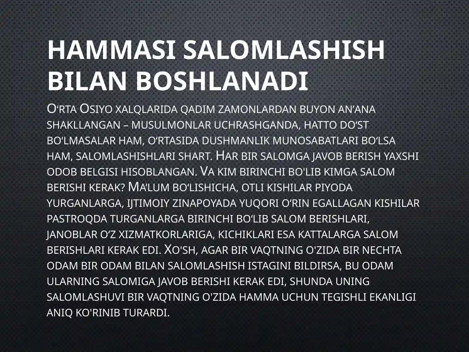 O‘zbekiston an’analar 3