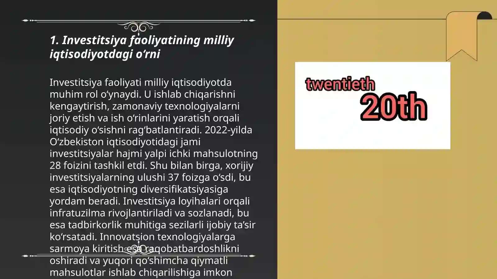 Investitsiya Faoliyatini Tartibga Solishning Milliy Iqtisodiyotni Rivojlantirishdagi Ahamiyati 3