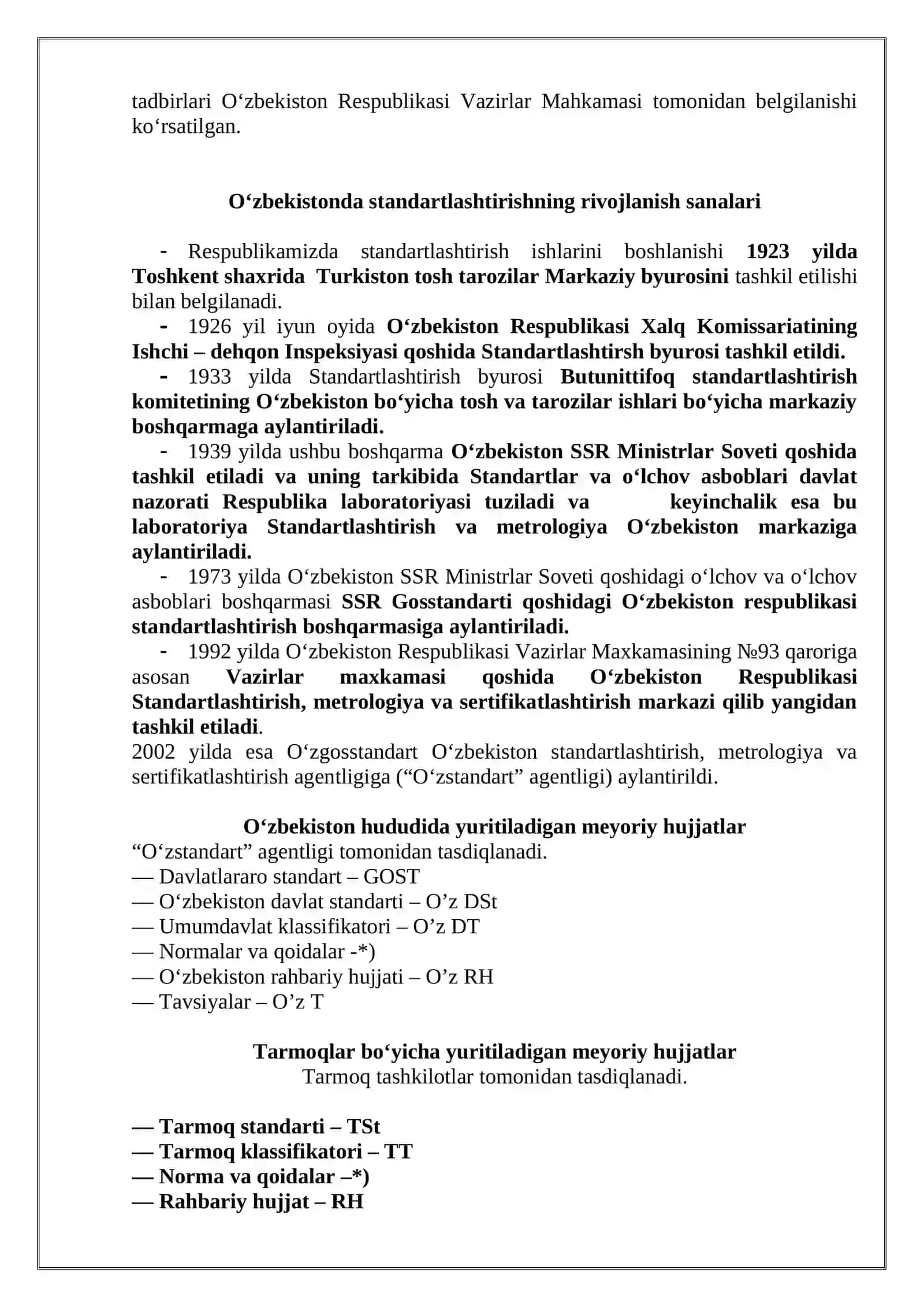 7-Ma’ruza. Standartlashtirishning maqsad va vazifalari 3