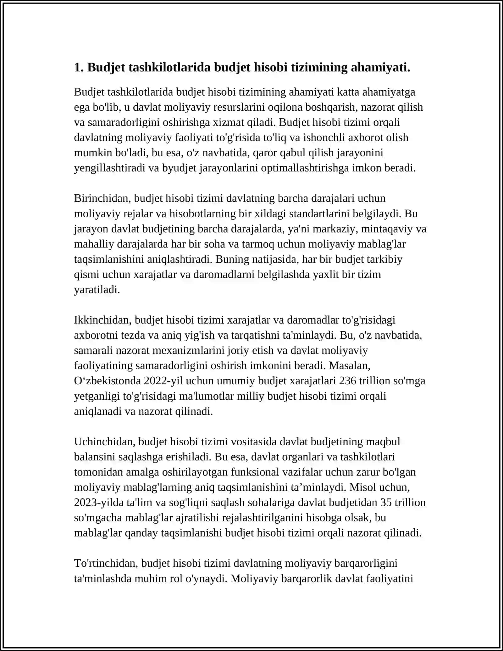 BUDJET TASHKILOTLARIDA BUDJET HISOBINING TASHKILIY-USLUBIY JIHATLARI 3