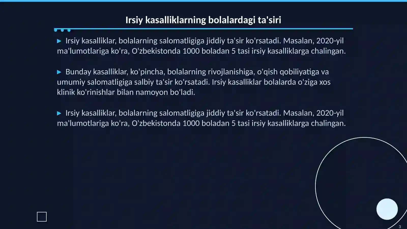 Uzoq muddatli kasal bolalarning oʻziga xos xususiyatlari 3