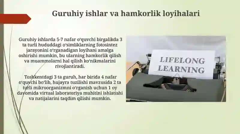 Biologiya darslarida modulli ta'lim texnologiyalaridan foydalanish uslublari 3