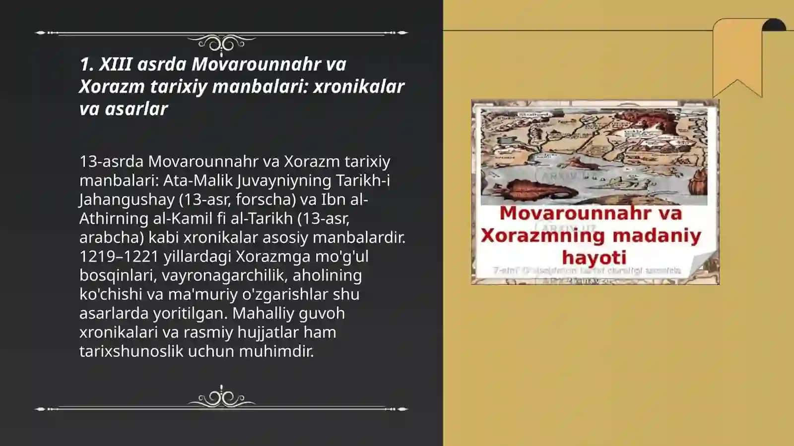 XIII asrda Movarounnahr va Xorazm mo'g'ullar zulmi ostida davri tarixshunosligi 3