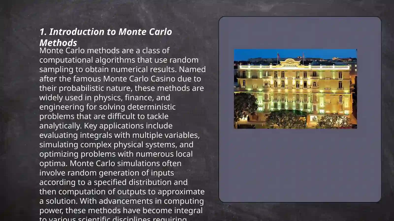 Monte Carlo Methods 3