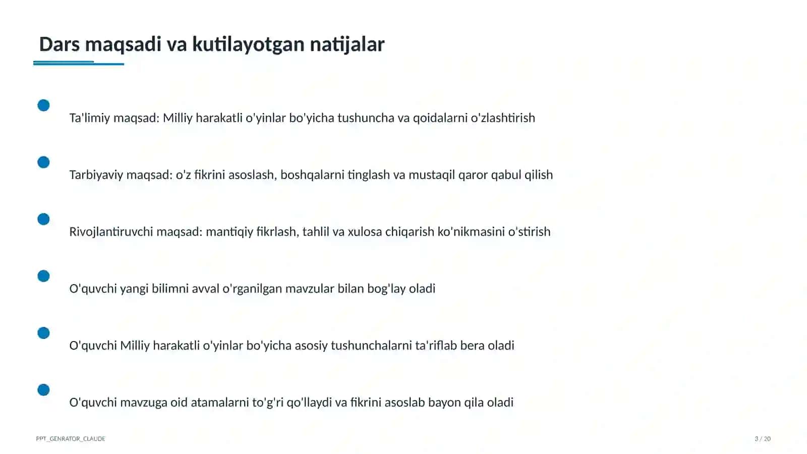Milliy harakatli o'yinlar (4-sinf) 3