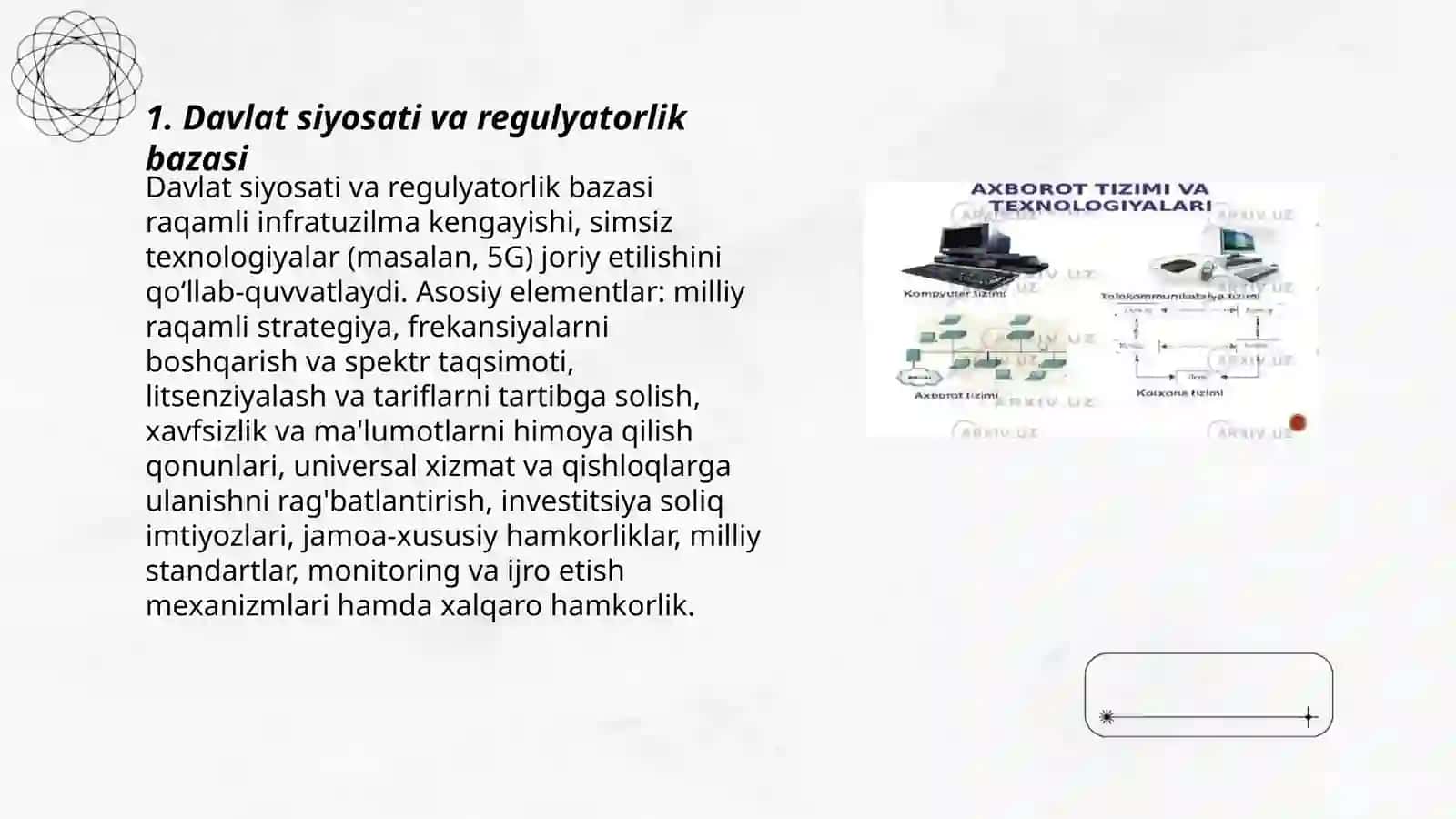 Oʻzbekistonda telekommunikatsiya va simsiz texnologiyalarning rivojlanishiga taʼsir etuvchi asosiy omillar 3