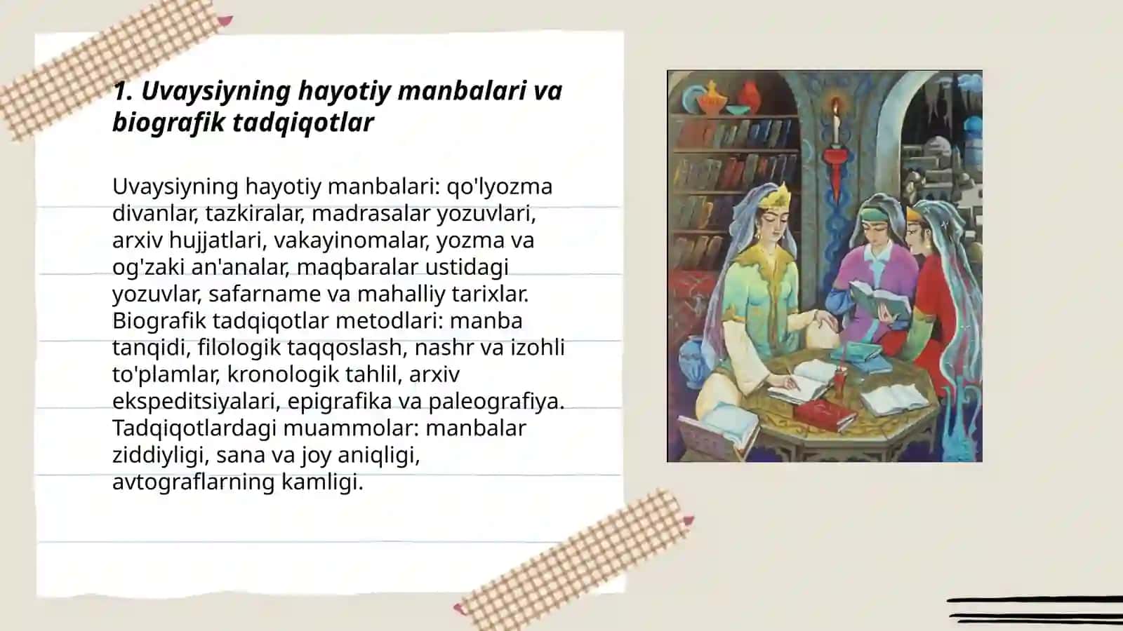 Uvaysiyning hayoti va ijodining o'rganilish tarixi, shoira mahorati 3