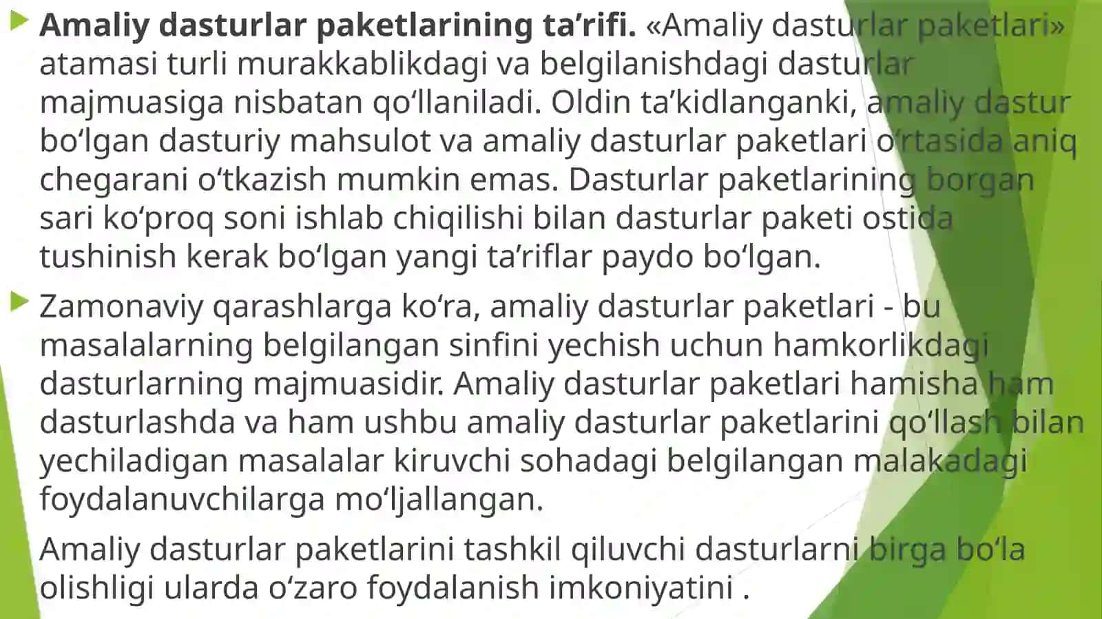 Integratsiyalashgan amaliy dasturlar paketi 3