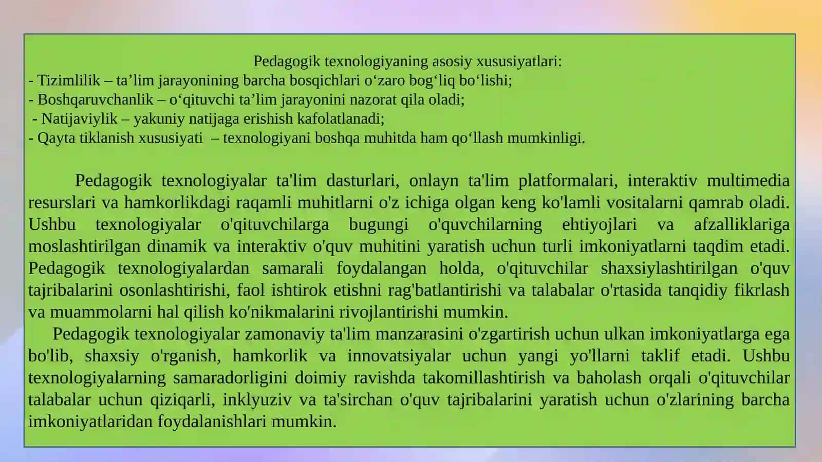 Zamonaviy pedagogik texnologiyalar 3