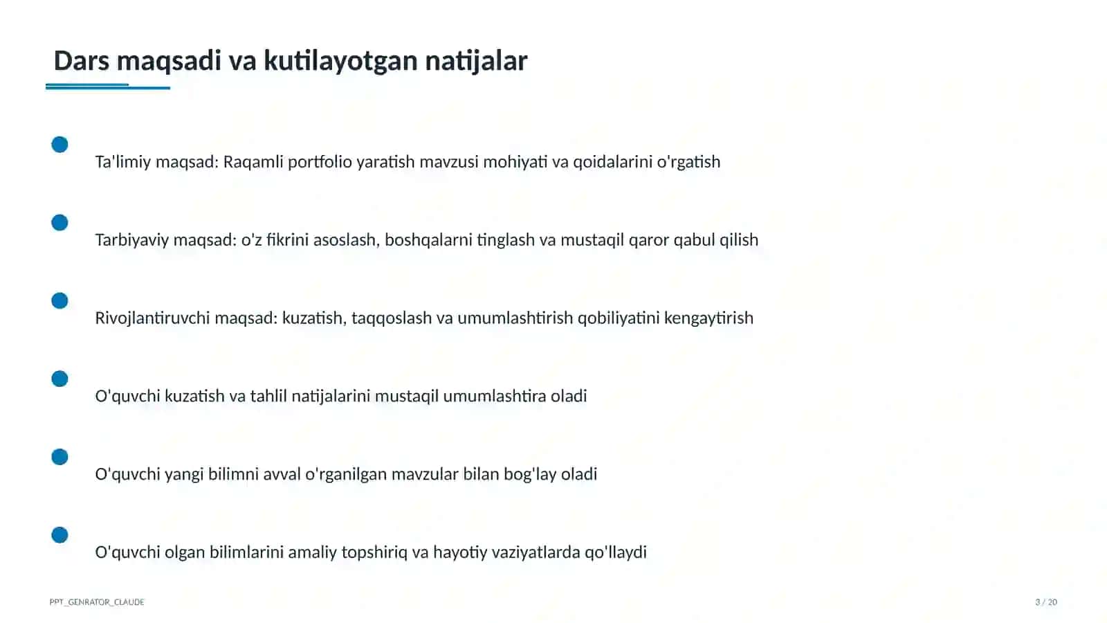 Raqamli portfolio yaratish 3