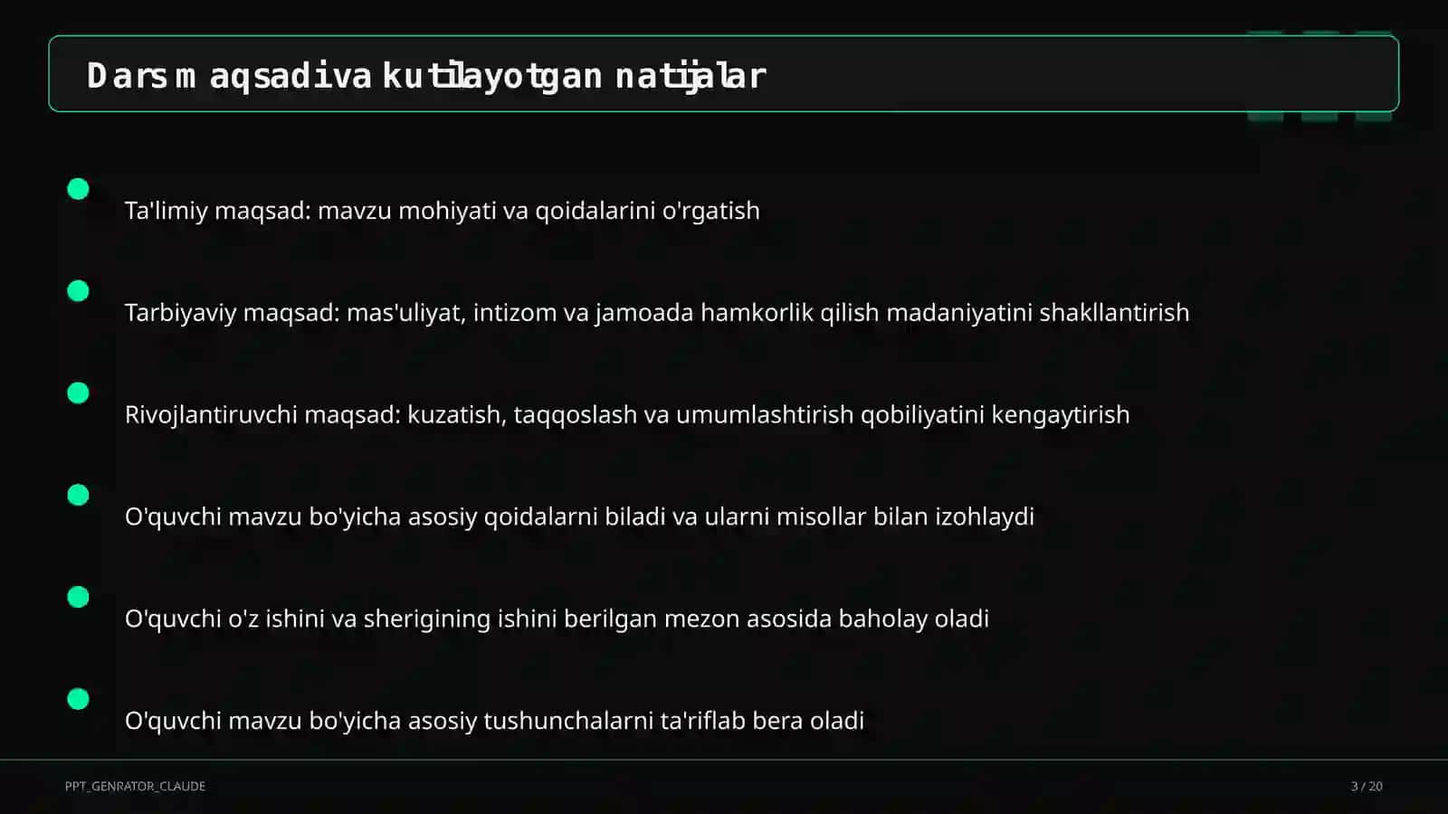 Natural ko'rsatkichli daraja va uning xossalari (7-sinf) 3