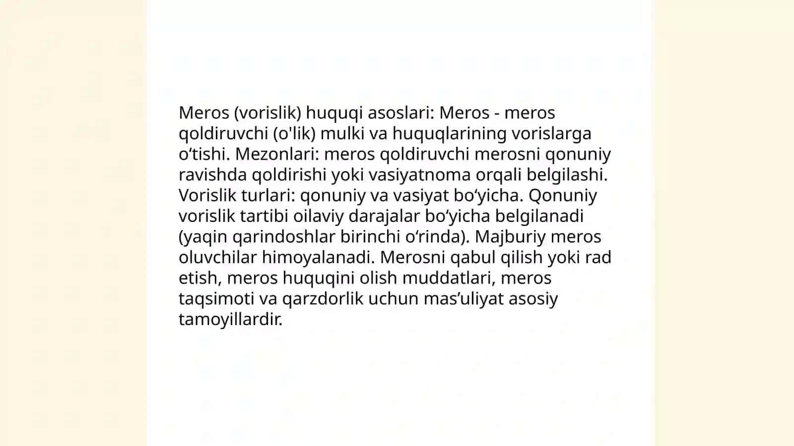 Meros (vorislik) huquqi asoslari 3