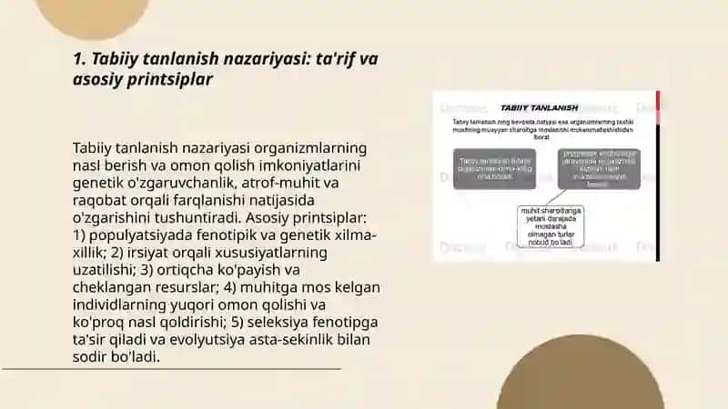 Tabiiy va jinsiy tanlanish nazaryalari 3