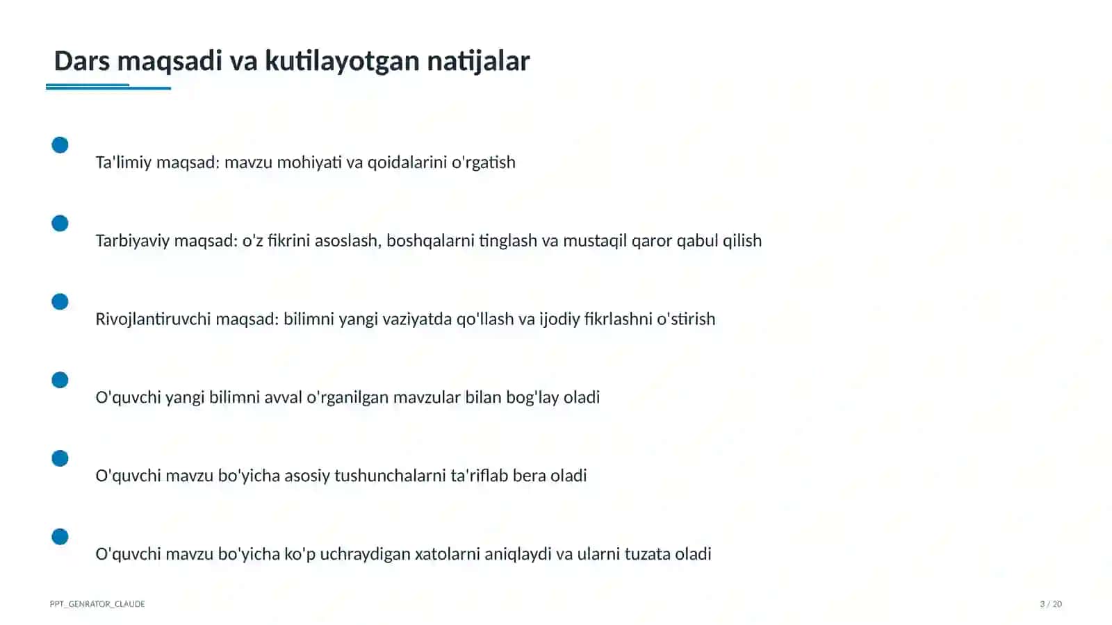 Sinf rahbarining yillik ish rejasi 3