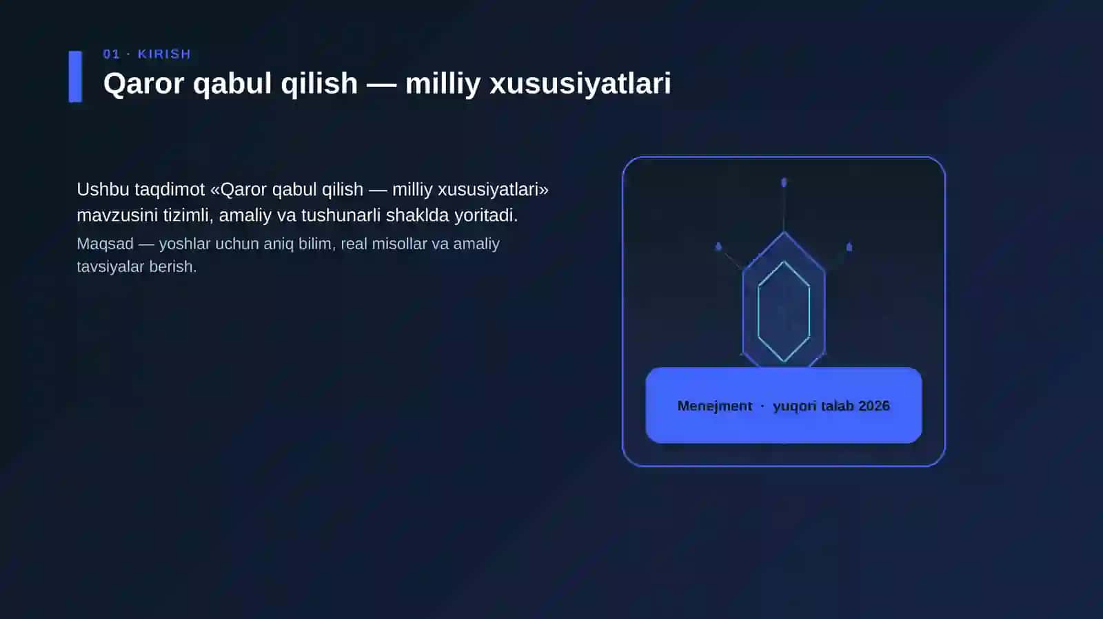Qaror qabul qilish — milliy xususiyatlari 3