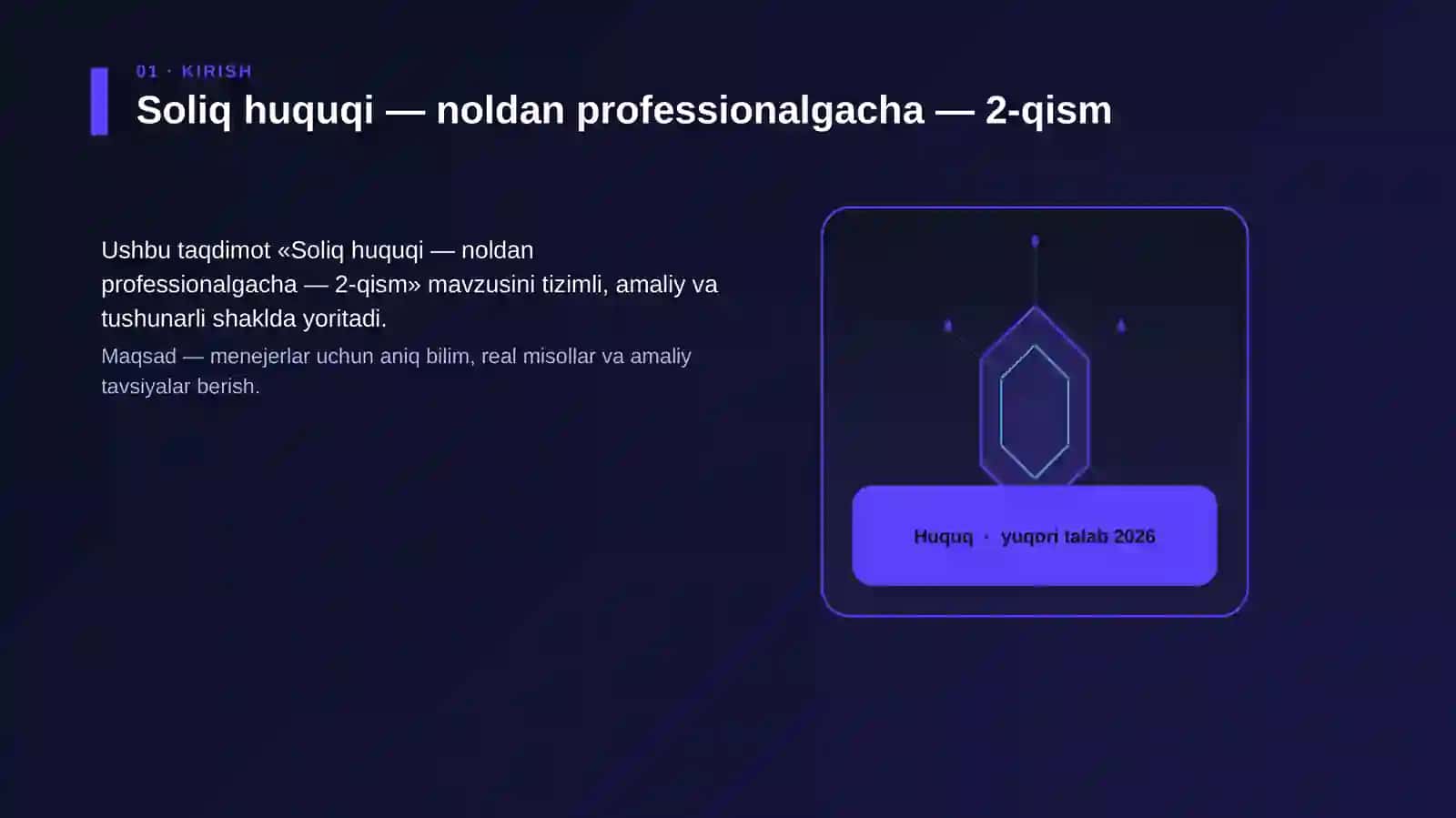 Soliq huquqi — noldan professionalgacha — 2-qism 3