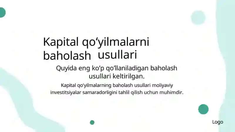 Kapitalqo‘yilmalarnibaholashusullari 3