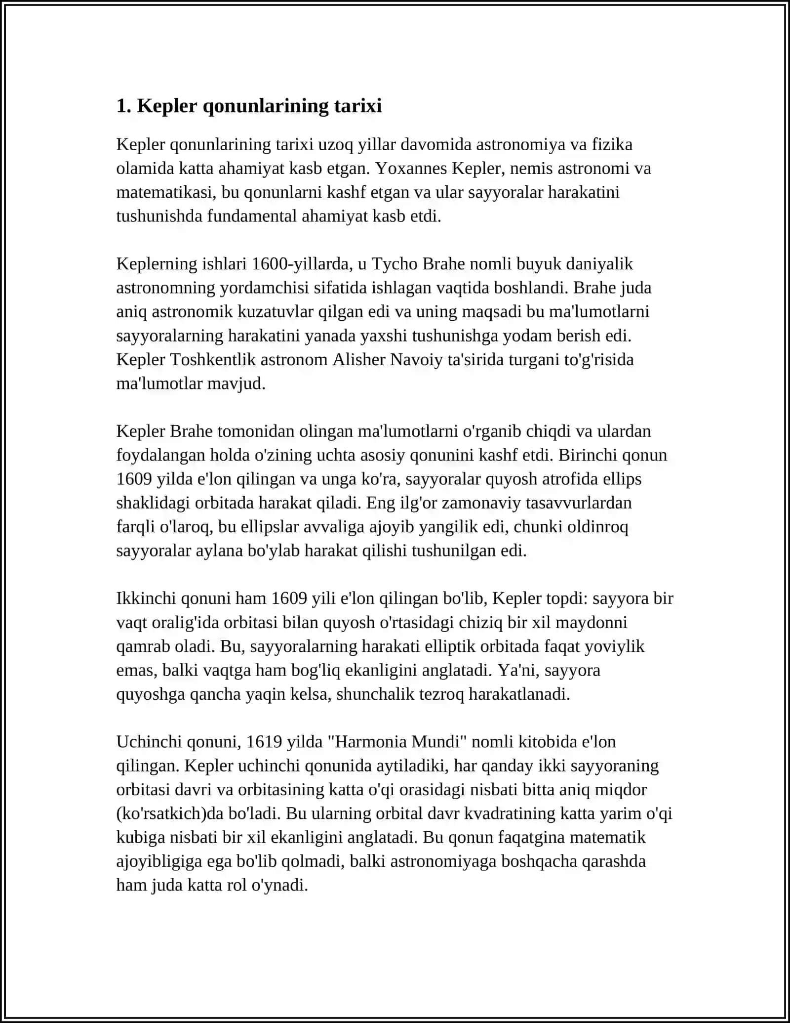 KEPLER QONUNLARI 3