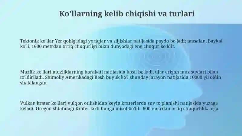 Ko‘llarning genezisi va ularning turlari 3