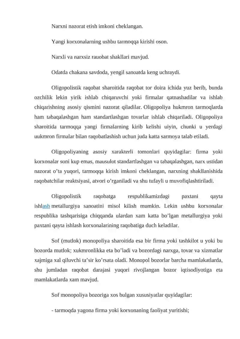 Mukammal raqobat bozori nazariylari 3