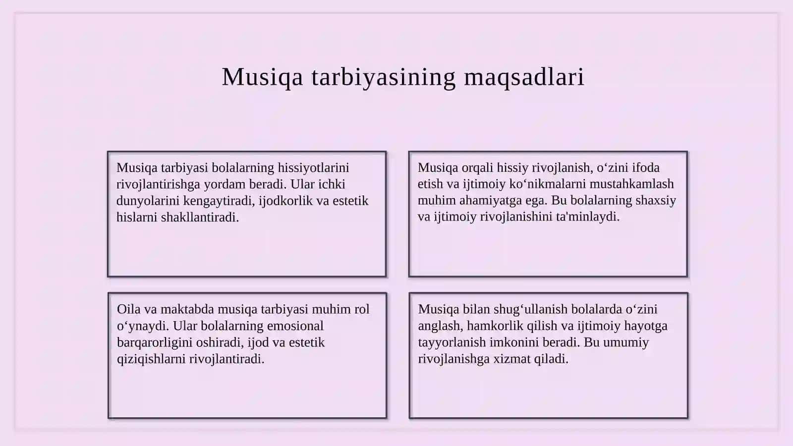 Maktabgacha  taʼlim  tashkilotlarida va oilada  musiqa  tarbiyasi 3