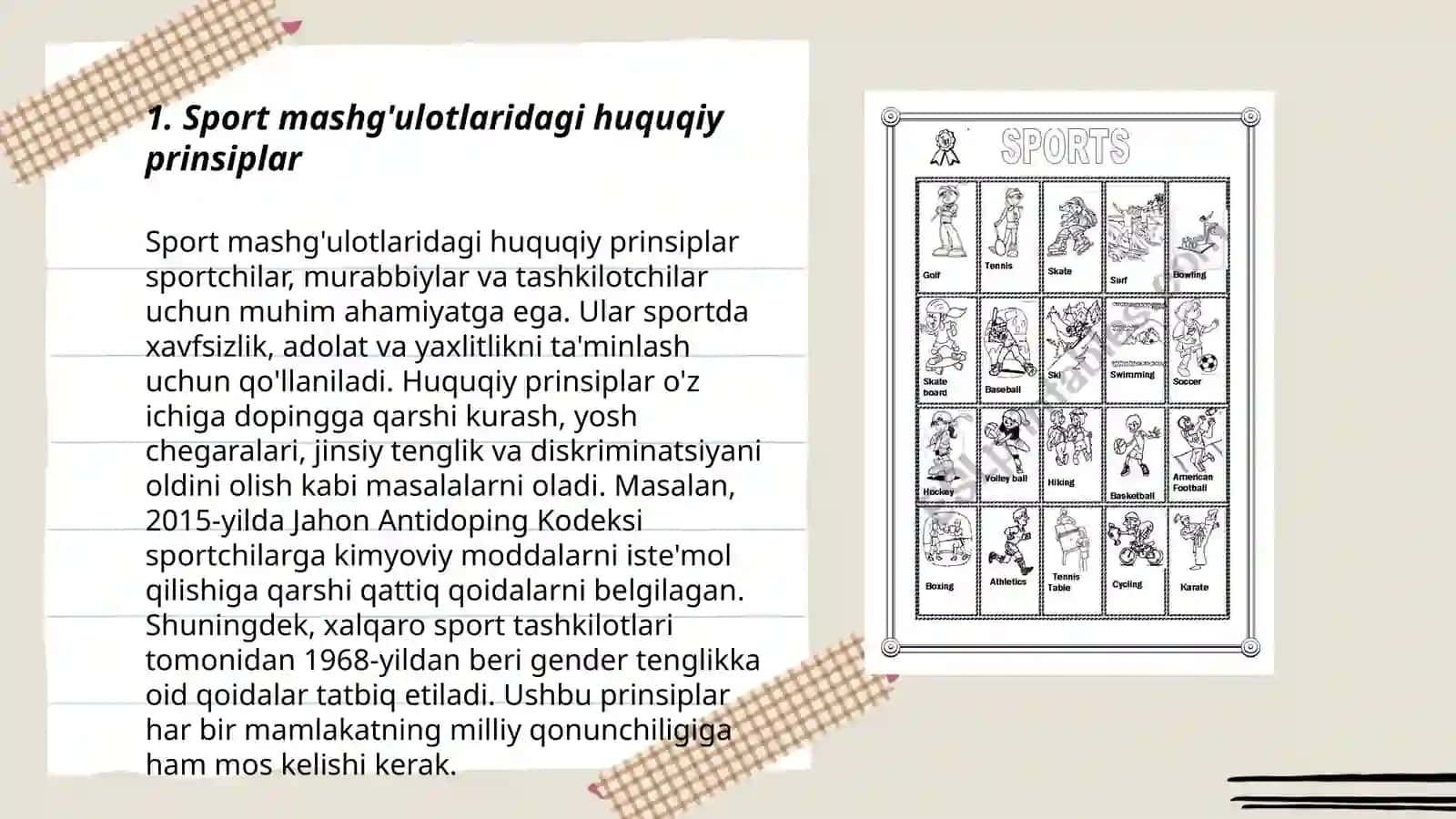 Sport mashgʻulotlarining huquqiy asoslari 3