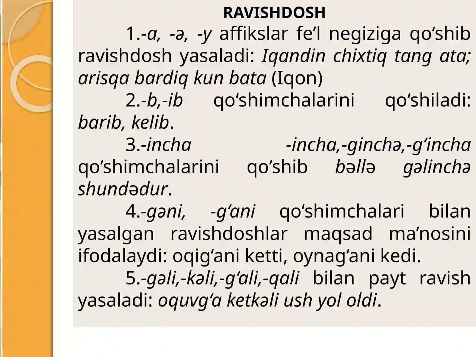 O‘ZBEK SHEVALARI MORFOLOGIYASI VA SO‘Z YASALISHI 3