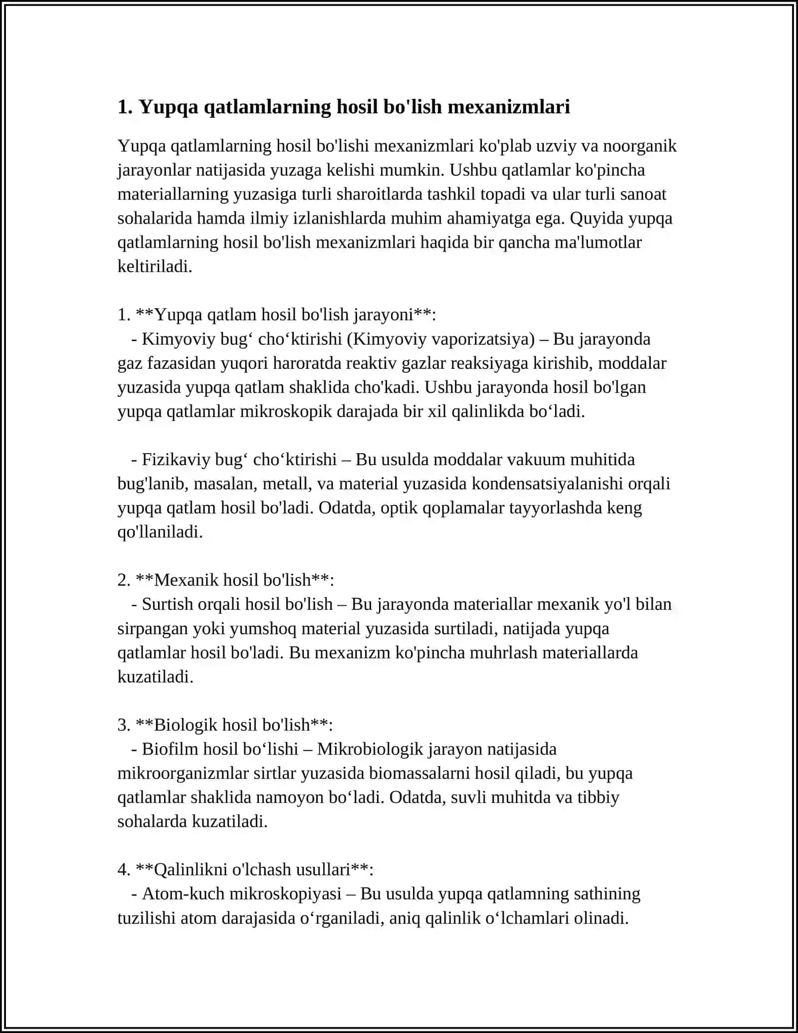 YUPQA QATLAMLARNING TUZILISHI VA XOSSALARI 3