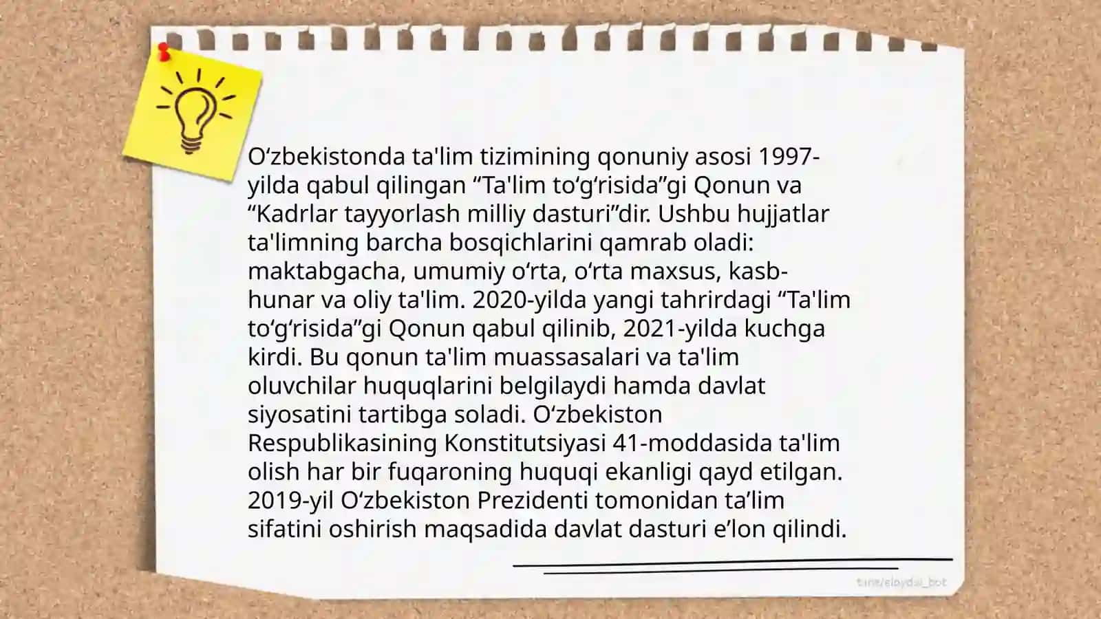 Ta'lim to'g'risida qonuni va uning mohiyati 3