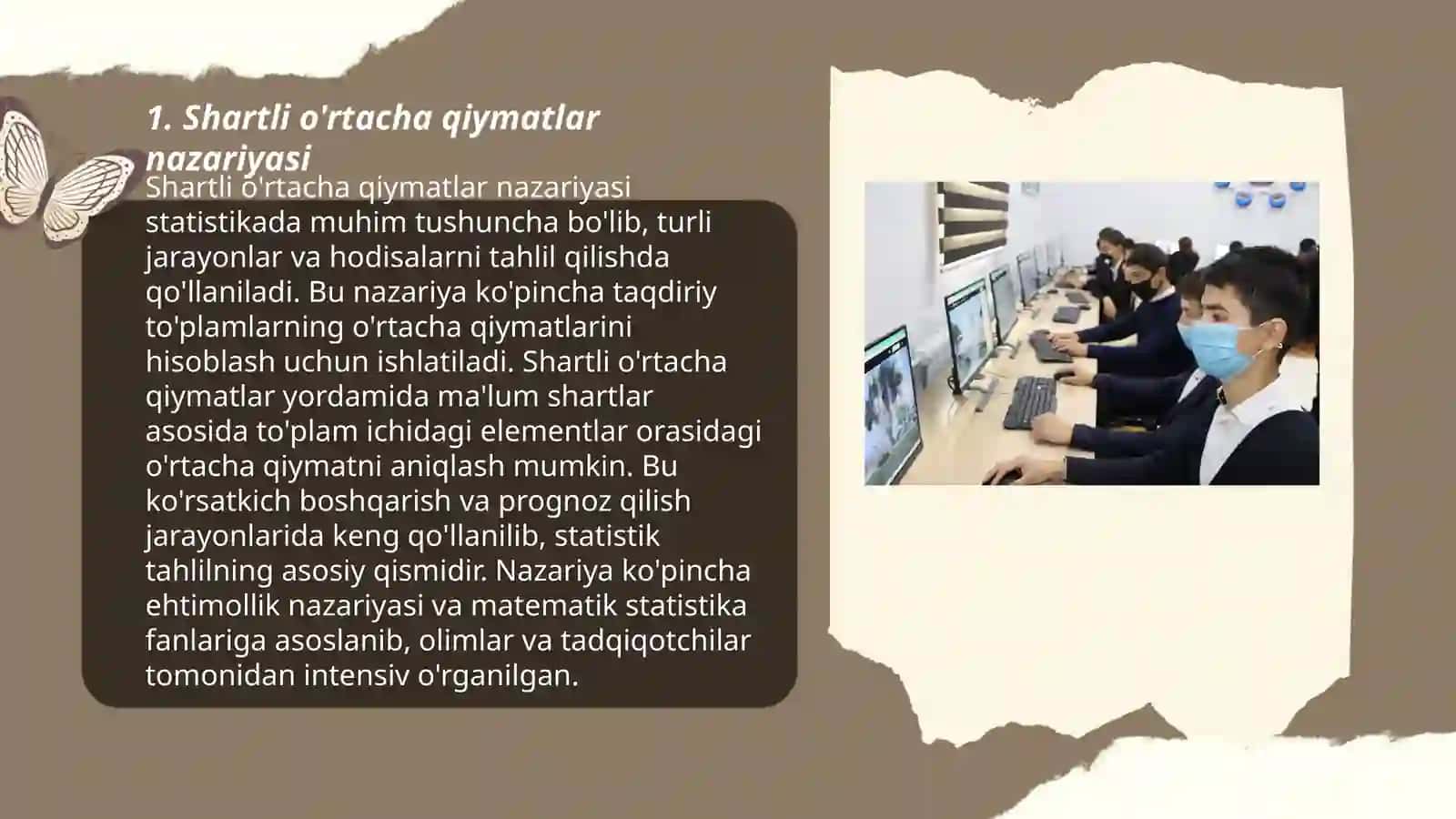 Shartli o'rtacha qiymatlar nazariyasi 3