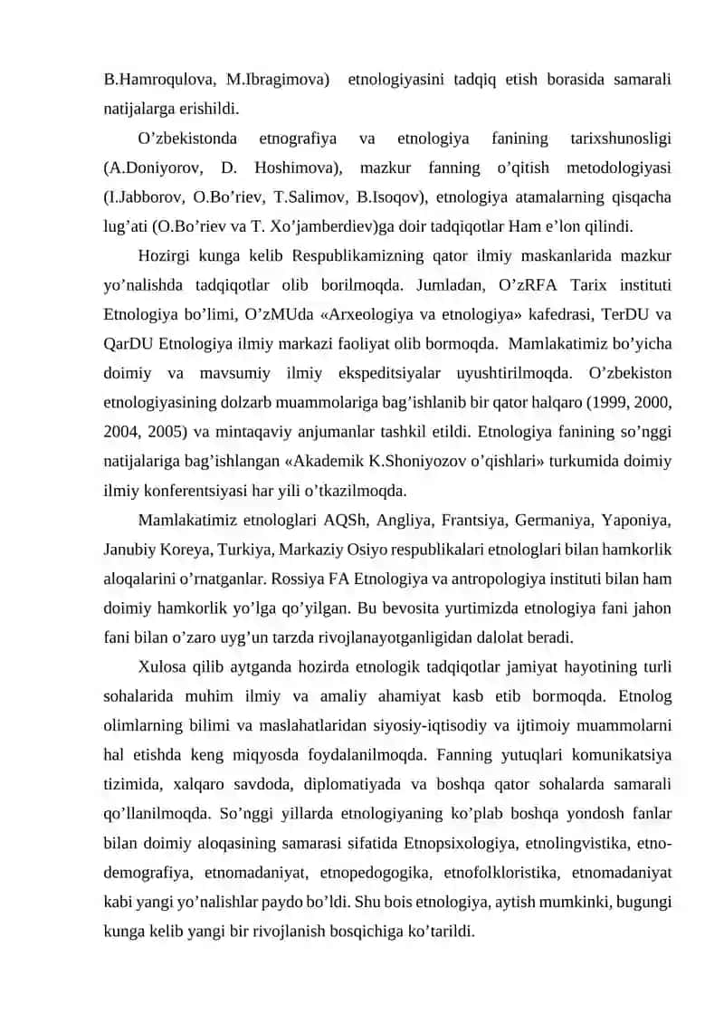 O'zbekistonda etnologiya fani rivojlanishi va istiqbollari 3