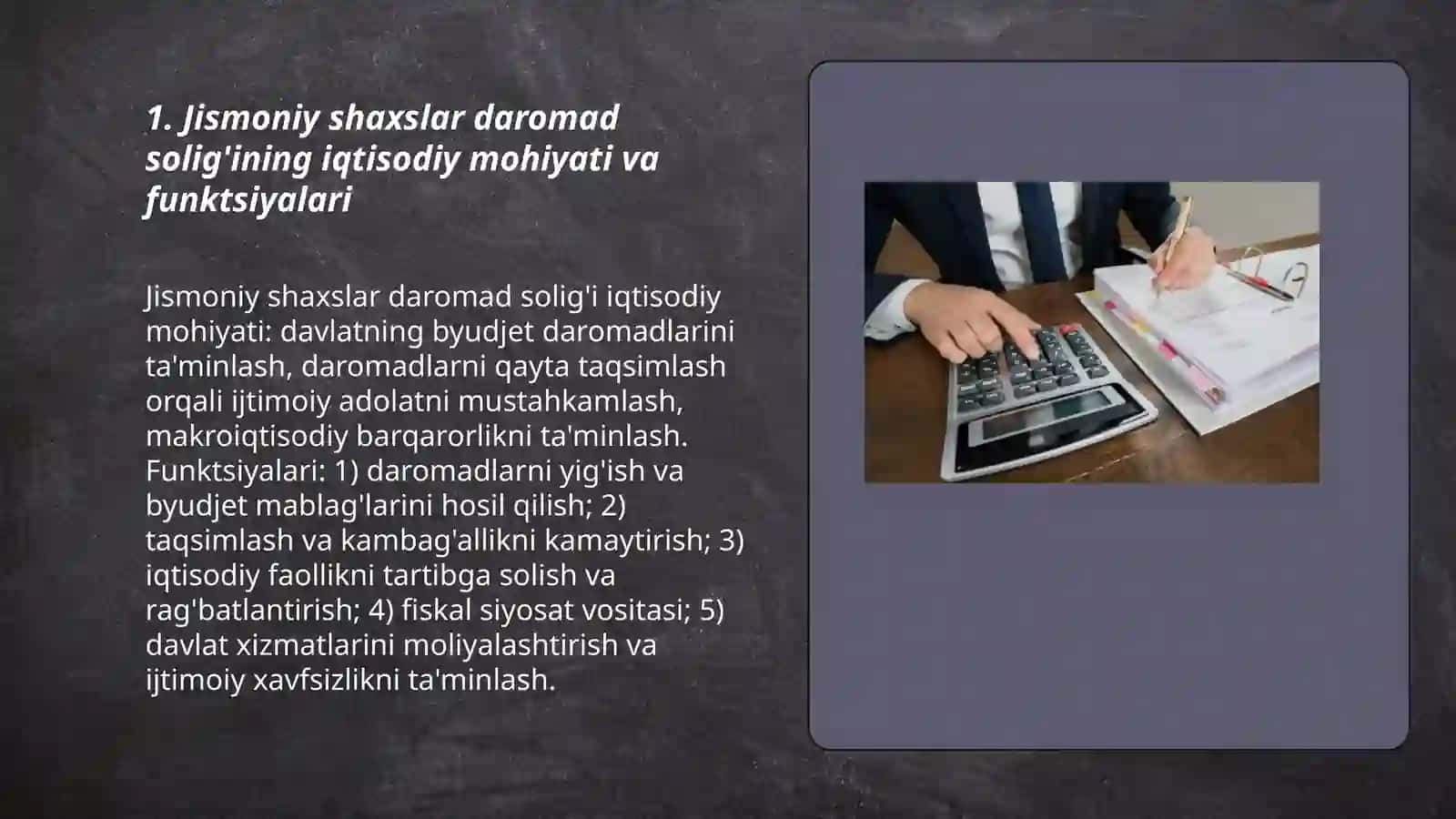 Jismoniy shaxslar daromad soliginin iqtisodiy mohiyati va funktsiyalari 3