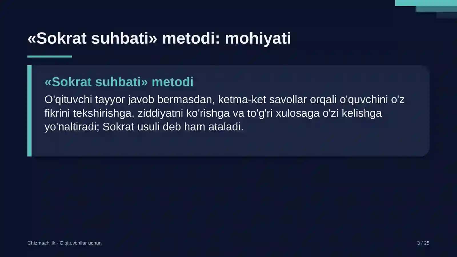 chizmachilik darslarida sokrat suhbati metodidan foydalanish 3336 3