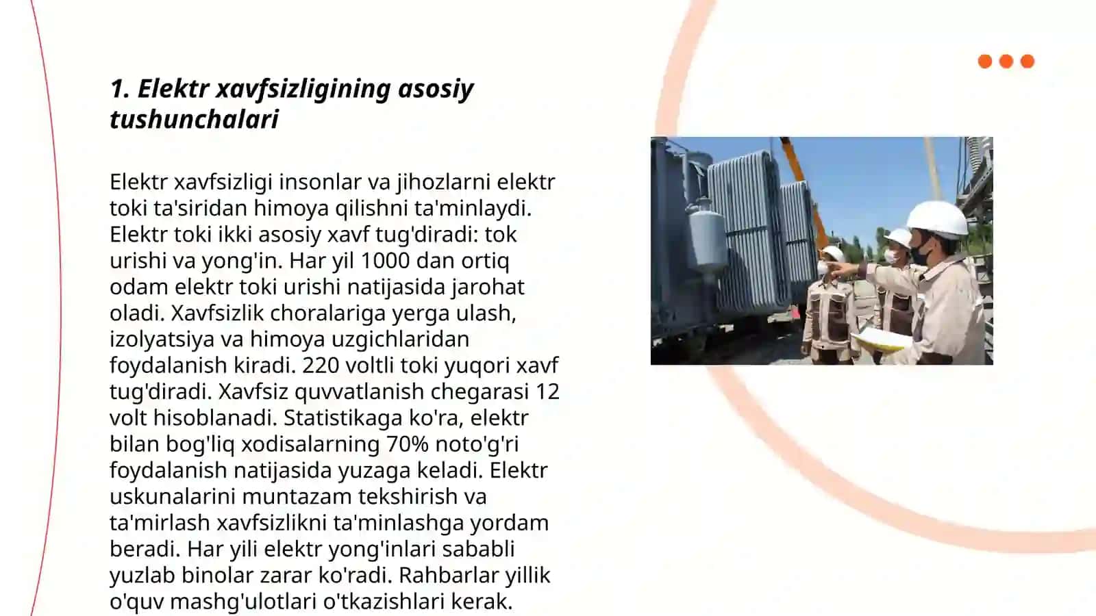 Kamukatsion apparatlarda ish bajarishda elektr havfsizligi 3