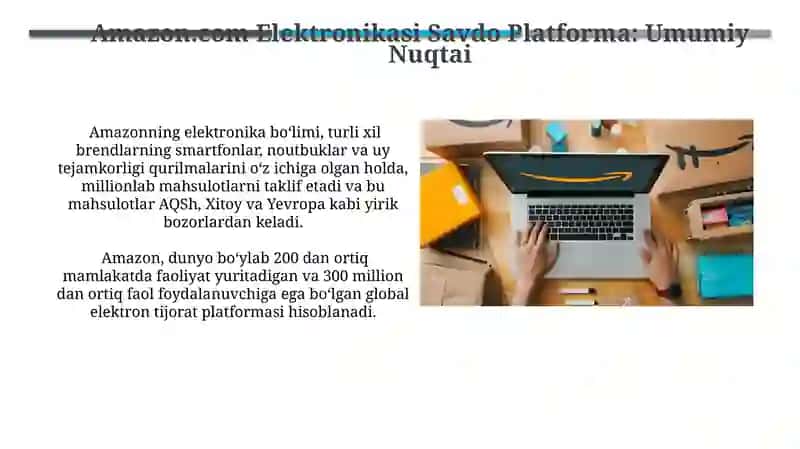 Amazon.com Elektron Do'kon Platformasi 3