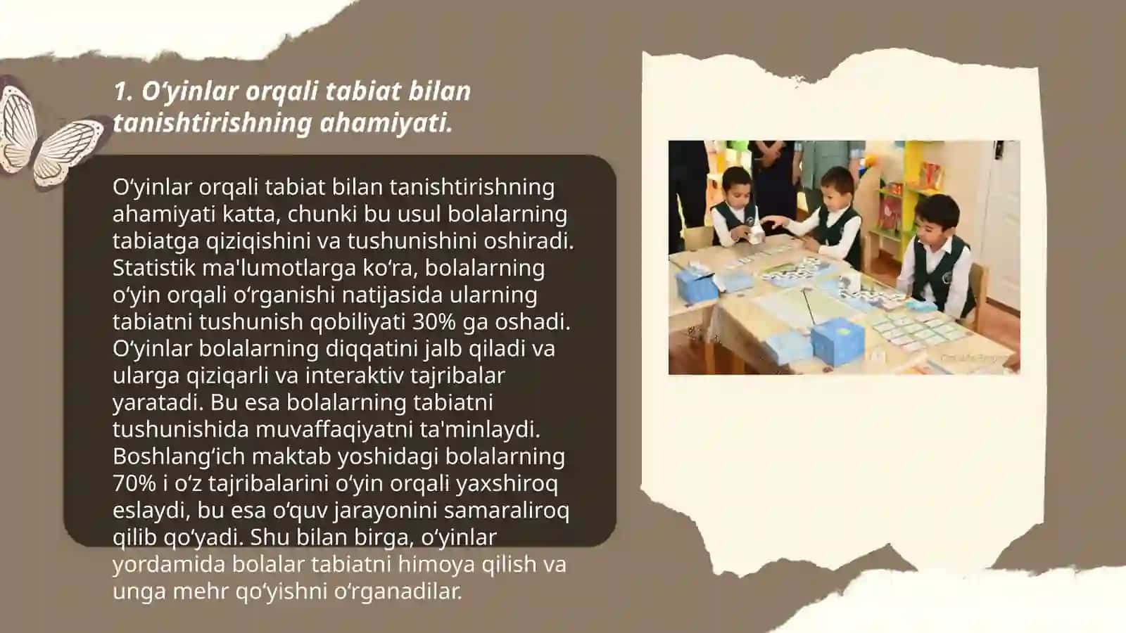 O‘yinlar asosida bolalarni tabiat bilan tanishtirish texnologiyasi 3