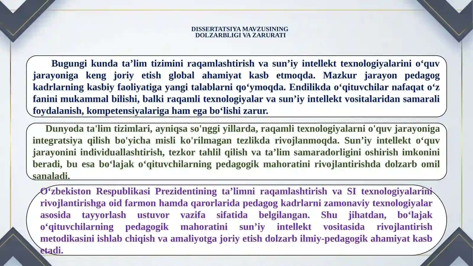 BO‘LAJAK O‘QITUVCHILARNING PEDAGOGIK MAHORATINI SUN’IY INTELLEKT VOSITASIDA RIVOJLANTIRISH METODIKASI 3