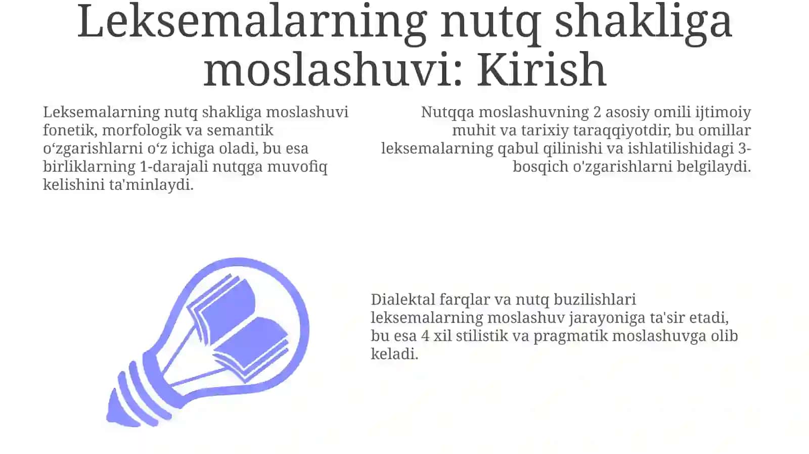 Leksemalarning nutq shakliga moslashuvi 3