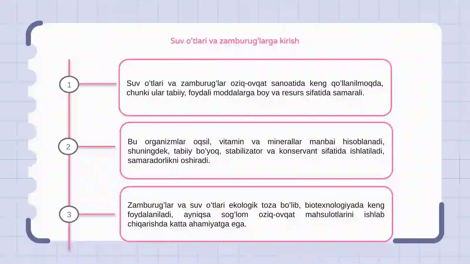 Oziq-ovqat sanoatida ishlatiladigan suv o’tlari va zamburug’larning axamiyati 3