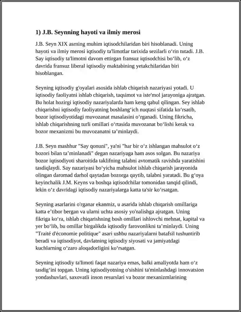 J.B.SEYNING IQTISODIY TA'LIMOTI 3