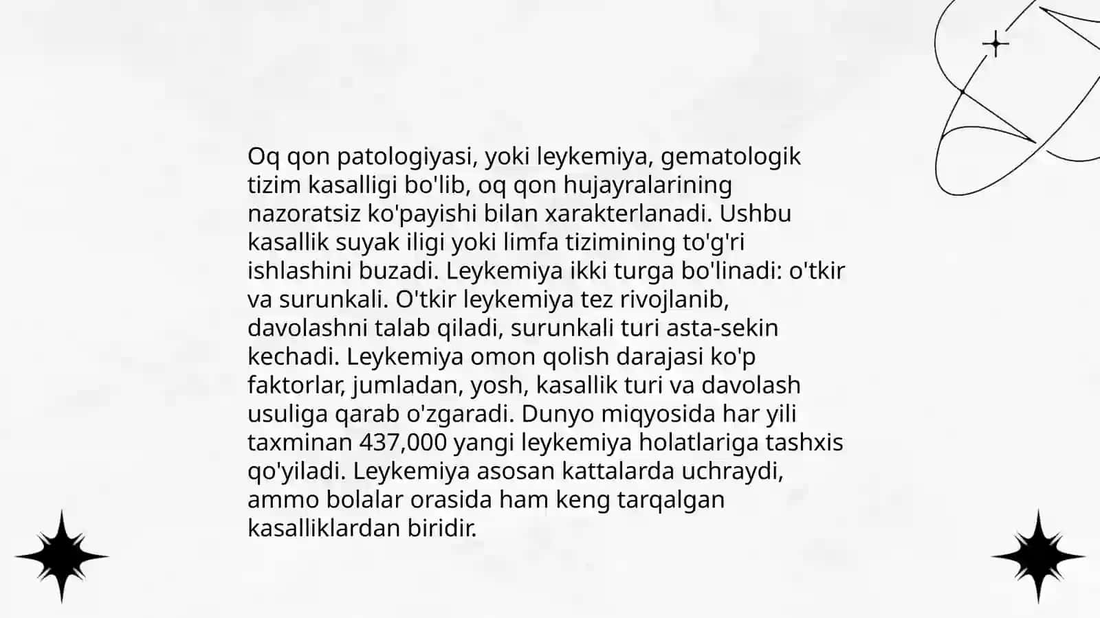Oq qon patologiyasi.Leykositoz va leykopeniya etiologiyasi va patogenezi 3